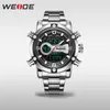 cwp 2021 WEIDE Orologio europeo di lusso da uomo Sport Business Movimento al quarzo Analogico LCD Calendario digitale Tempo multiplo