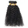 イショウインディアンディープウェーブバージンの人間の髪の束織りのキンキーの巻き毛の伸びは女性の女の子自然な色すべての年齢8-28inch