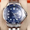 Ny enhet 300m 210 20 42 20 03 002 Blue Texturedial Miyota 8215 Automatisk herrklockkeramik Bezel Two Tone Rose Gold Watches HEL280U