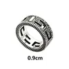 Anel de banda oca padrão arabesco para mulheres e homens anel de casamento joias de marca presente8193196