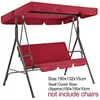 Terrace Swing Chair 2 Pieces / Set Universal Garden Chair Dustproof 3-Seater Outdoor Cover (Red)