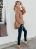 Kvinnor Casual Långärmad Jumperturtleneck Chunky Sticka Pullover Warm Sweater Jumper Tops Sweater Size (S-XL)