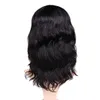Short Lace Frontal Wig Pre Plucked Hairline natural wavy bob Brazilian Virgin Hair Loose Wave Human Wigs Glueless 130% Densit