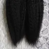 Maleisische Kinky Straight Hair 14 "16" 20 "24" Fusion Hair Extensions 200g Coarse Yaki Machine Made Remy I Tip Keratin Pre Bonded Hair