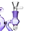 Bécher violet Bong verre eau Bongs Dab Rigs Recycler Dab Rig Pipe Recycler Bol Fumer Narguilé