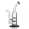 25 cm hoge percolator waterleidingen Hookahs Dikke glazen water Bongs Rookglas buis Recycler Olieligingen met 14 mm gewricht