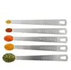 5 pezzi/set cucchiai dosatori rotondi in acciaio inossidabile strumenti di cottura da cucina per misurare strumenti di cottura per torte in polvere liquida SN736