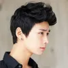 New Fashion Handsome Short Black Men's Straight Wavy Cosplay Hair Wig Wigs + Cap