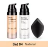 professional makeup set matte foundation primer base make up kit oilcontrol pores liquid cream brand cosmetic puff