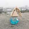 Car Perfume Bottle With Wood Cap Hanging Rearview Ornament For Essential Oils Diffuser Refillable Empty Glass Bottles Y1i084774244