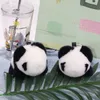 8 centímetros real Genuine Coelho / Cadeia Rex Fur Panda Urso Pompom Saco da bola de Charme Key Chaveiro Acessórios de telefone da bolsa