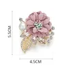 Stift broscher fina blommor blad kristall strass simulerad pärla för kostymer lapel halsduk tyg brosch stift kvinnor bröllop z076288p