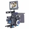 FreeShipping Handle Video Camera Cage Stabilizer Kit med mattruta Följ fokus för Panasonic Lumix DMC-GH4 Sony A7SII