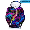 Grappige Tie Dye Kleurrijke Gedrukte Fashion Hip Hop 3D Hoodies Pullover Men Dames Hoodie Hoodie Hoody Tops lange mouw capuchones sweatshirts