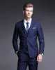 Slim Fit Мужские Костюмы Бизнес Пром Одежда Свадьба Жених Смокинги 3 Шт. (Куртка+Брюки+Жилет) Жених Костюмы Лучший Человек Блейзер