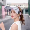 2019 Yaz Kadın Vizör Boş Üst Güneş Şapka Geniş Büyük Ağız Yüz Güneş Kremi Kap Katlanabilir Plaj Seyahat Sürme Şapka UV Koruma Kap