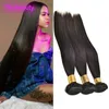 Extensions de cheveux humains péruviens 3 faisceaux de trames de cheveux raides 10-30 pouces produits de cheveux vierges teintables de couleur naturelle