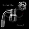 Rökning 3mmxxl Splash Guard Beveled Edge Quartz Banger 10mm 14mm 18mm Manlig kvinna 45/90 Quartz Bangers Nails For Glass Dab Rigs