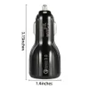 6A QC3.0 Fast Charger Car Charger 2U 5V dubbla USB -portar Snabb laddning Adapter för iPhone Samsung Huawei Metro Smart Phones i OPP Bag