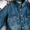 Men's Jeans Spring Fall Mens Vintage Detachable Denim Cargo Overalls HipHop Long Sleeve Tops Straight Pants Big Size Rompers 2838