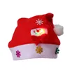 Glow Christmas Hat Cartoon Christmas Santa Hat Vuxen Kid Plush Christmas Cap Hat Snowman Antlers Light Xmas Hats Xmas Gift DBC VT13064522