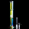 Narguilés bangs d'eau en verre colorés downstem perc barboteur dab rigs dabber capiteux rig recycleur bong pipe à eau