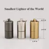 Mini Compact Kerosene Lighter Capsule Gasoline Lighter Inflated Key Chain Petrol Lighter Grinding Wheel Lighters Outdoor Tools3012652