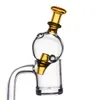 Glaskarbafdop met kraal kan draaien voor 25mm Quartz Banger Glass Bongs Carb Cap met gat beweegbare kraal