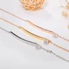 Etiqueta de la felicidad pulseras del encanto S925 plata esterlina / S18K oro rosa / 18 k oro Littering personalidad joyería de diseñador para mujeres niñas pulsera