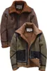 2 kolory avirexfly sheepskin skórzane kurtki z kieszeniami Slim Fit Men Soft Lot Skórzana kurtka z kołnierzem futra jagnięcina