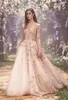 Eleganta Sheer Långärmade Lace Aftonklänningar 2019 Illusion Tulle Lace Applique Beaded Golvlängd Formell Party Prom Wear Dresses BC1131