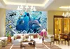 3d Papier Mur Dauphin Papier Peint Promotion Monde Sous-Marin Rêve 3D Stéréo Paysage TV Fond Décoration Murale Papier Peint 3d Wallpape