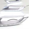 1 Set Auto LED Dagrijverlichting DRL met Gele Mistlamp LED-voorbumper Koplamp voor Ford Ranger 2015 2016 2017 2018