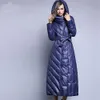 Casaco de inverno feminino longo com capuz ultra leve jaqueta plus size 7xl outwear quente oversize alta qualidade