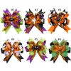 4.5 Polegada Bebê Meninas grampos de cabelo para crianças crianças abóbora arco Barrettes crianças acessórios para o cabelo Fantasma Abóbora Impresso Pinwheel Grampo de Cabelo M248