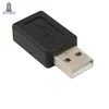 300pcs / lot USB 2.0 A Typ Man till Mini USB 5pin Kvinna förlängningsadapter Adapter svart