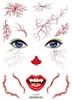 Maquillage du visage Autocollant Spécial Étanche Visage tatouage Jour du Crâne Mort Visage habiller Halloween Autocollants De Tatouage Temporaire GB1178