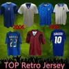 Retro 2006 włochy koszulka piłkarska Gattuso Cannavaro Francesco Totti Del Piero Nesta Inzaghi Pirlo Materazzi Toni 1994 Italia koszulki piłkarskie