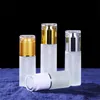 30ml 40ml 50ml 60ml 80ml 100ml Frosted Glass Bottle Empty Cosmetic Container Lotion Spray Pump Bottles