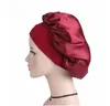 Women Wide Band Satin silk Bonnet Cap Comfortable Night Sleep Cap Ladies Soft Silk Long Hair Care Bonnet Headwrap GB1323