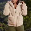 2019 Winter Teddy Coat Women Faux Fur Bear Jacket tjock varm falsk fleece fluffiga jackor plus storlek överrock#g30