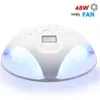 Sun 48W Dual UV LED Lámpara secadora de uñas 22 LEDs Secador de uñas para todos los geles con botón 30s60s Todo para manicura Lámpara Nails7545495