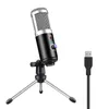 Profesjonalny mikrofon Skraplacz do komputera Laptop PC USB Plug + Stand Studio Podcasting Nagrywanie Microfone Karaoke Mic Nowy