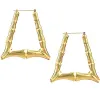 Wholesale- Wholesale Jewelry Big Large Bamboo Hoop Earrings Hip hop Earrings 12pairs/lot