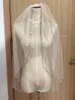 Elbow Length Ivory White Wedding Bridal Veils Beaded Simple With Comb Bride 1T 15m Long Customized2972842