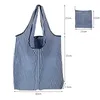 Large Foldable Shopping Bag Polyester Printted Reusable ECO Friendly Shoulder Bag Folding Pouch Storage Bags HHA635