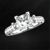 choucong Vintage Promise Parmak Yüzük 925 Gümüş Üç taş Diamond cz Nişan Band Yüzük için Kadınlar Düğün Takı