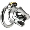 Tiger Head Decorate Protect penis Prevent cheating Stainless steel Chastity Device Cock Cage materials Chastity lock Adult Sex products