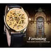 FORNING GOLDEN MOVIMENTO GOLDEN RETRO ROYAL CLASSICA MASCIFICA MENS MECCANICA OGGIALI Top Brand Brand Luxury Male Orologio Relogio1490770