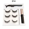 Magnetische falsche Wimpern, flüssiger Eyeliner, Pinzetten-Set, wasserdicht, langlebig, Wimpernverlängerung, 3 Paare/Set